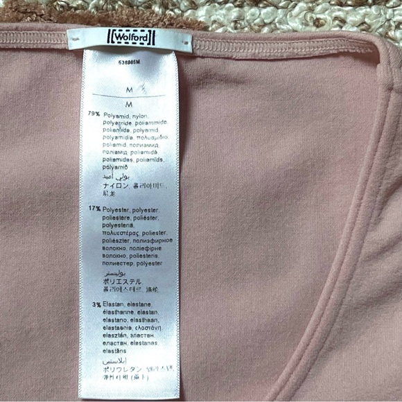 Wolford Light Pink Puff Sleeve Bodysuit – Size M - Picture 2 of 7